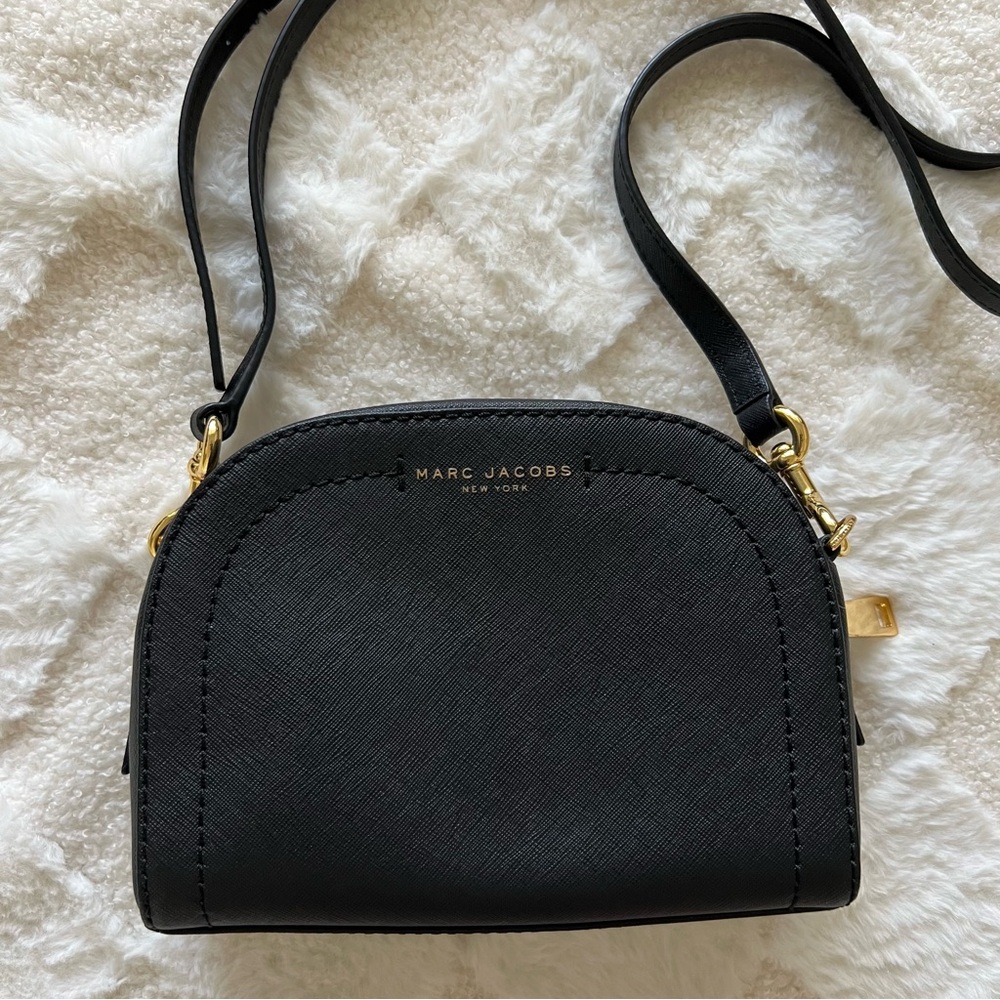 Marc Jacobs | Black Leather Playback Dome Crossbody Bag